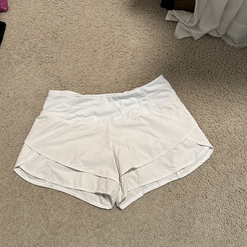 CALIA by Carrie Underwood White Layered Athletic Shorts
